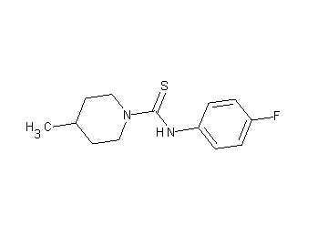 N-(4-fluorophenyl)-4-methyl-1-piperidinecarbothioamide - Click Image to Close