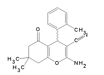 2-amino-7,7-dimethyl-4-(2-methylphenyl)-5-oxo-5,6,7,8-tetrahydro-4H-chromene-3-carbonitrile