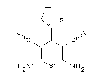 2,6-diamino-4-(2-thienyl)-4H-thiopyran-3,5-dicarbonitrile