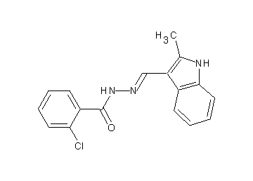 2-chloro-N'-[(2-methyl-1H-indol-3-yl)methylene]benzohydrazide