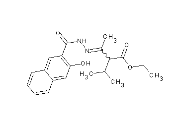 ethyl 2-[N-(3-hydroxy-2-naphthoyl)ethanehydrazonoyl]-3-methylbutanoate