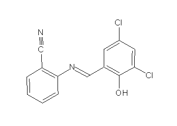 2-[(3,5-dichloro-2-hydroxybenzylidene)amino]benzonitrile