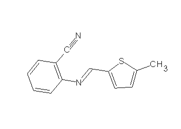 2-{[(5-methyl-2-thienyl)methylene]amino}benzonitrile