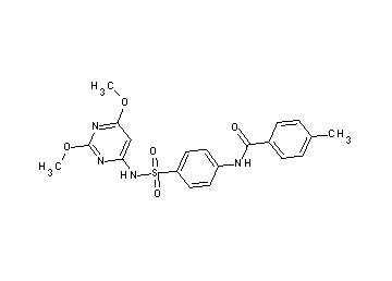 N-(4-{[(2,6-dimethoxy-4-pyrimidinyl)amino]sulfonyl}phenyl)-4-methylbenzamide