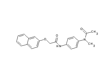 N-{4-[acetyl(methyl)amino]phenyl}-2-(2-naphthyloxy)acetamide