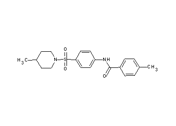 4-methyl-N-{4-[(4-methyl-1-piperidinyl)sulfonyl]phenyl}benzamide