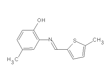 4-methyl-2-{[(5-methyl-2-thienyl)methylene]amino}phenol