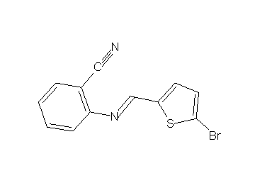 2-{[(5-bromo-2-thienyl)methylene]amino}benzonitrile