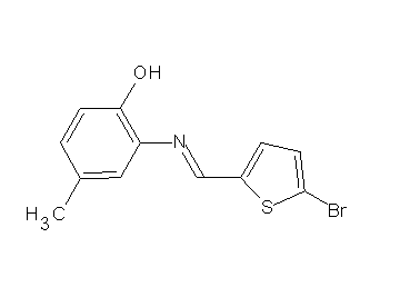 2-{[(5-bromo-2-thienyl)methylene]amino}-4-methylphenol