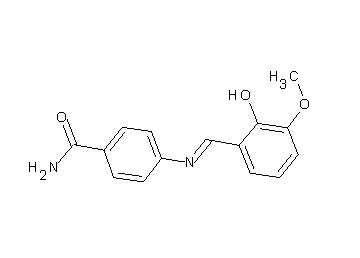 4-[(2-hydroxy-3-methoxybenzylidene)amino]benzamide