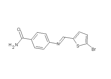 4-{[(5-bromo-2-thienyl)methylene]amino}benzamide