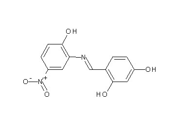 4-{[(2-hydroxy-5-nitrophenyl)imino]methyl}-1,3-benzenediol