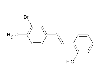 2-{[(3-bromo-4-methylphenyl)imino]methyl}phenol