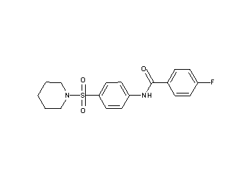 4-fluoro-N-[4-(1-piperidinylsulfonyl)phenyl]benzamide
