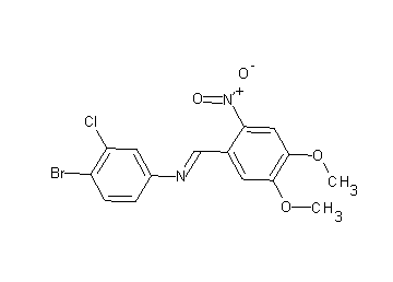 (4-bromo-3-chlorophenyl)(4,5-dimethoxy-2-nitrobenzylidene)amine