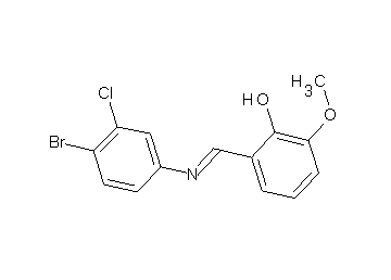 2-{[(4-bromo-3-chlorophenyl)imino]methyl}-6-methoxyphenol