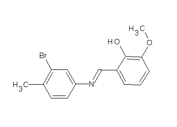 2-{[(3-bromo-4-methylphenyl)imino]methyl}-6-methoxyphenol