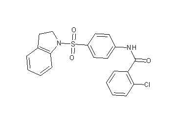 2-chloro-N-[4-(2,3-dihydro-1H-indol-1-ylsulfonyl)phenyl]benzamide
