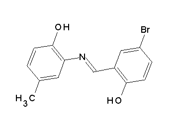 4-bromo-2-{[(2-hydroxy-5-methylphenyl)imino]methyl}phenol