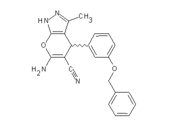 6-amino-4-[3-(benzyloxy)phenyl]-3-methyl-1,4-dihydropyrano[2,3-c]pyrazole-5-carbonitrile