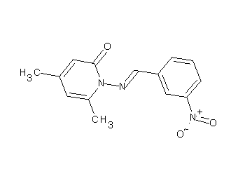 4,6-dimethyl-1-[(3-nitrobenzylidene)amino]-2(1H)-pyridinone