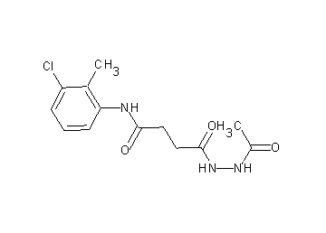 4-(2-acetylhydrazino)-N-(3-chloro-2-methylphenyl)-4-oxobutanamide