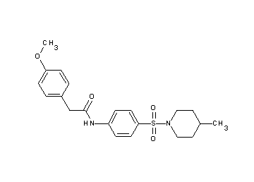 2-(4-methoxyphenyl)-N-{4-[(4-methyl-1-piperidinyl)sulfonyl]phenyl}acetamide