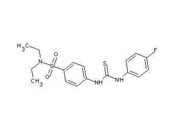 N,N-diethyl-4-({[(4-fluorophenyl)amino]carbonothioyl}amino)benzenesulfonamide