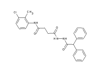 N-(3-chloro-2-methylphenyl)-4-[2-(diphenylacetyl)hydrazino]-4-oxobutanamide