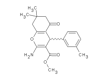 methyl 2-amino-7,7-dimethyl-4-(3-methylphenyl)-5-oxo-5,6,7,8-tetrahydro-4H-chromene-3-carboxylate