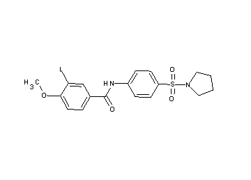 3-iodo-4-methoxy-N-[4-(1-pyrrolidinylsulfonyl)phenyl]benzamide