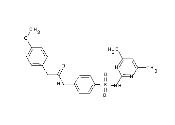N-(4-{[(4,6-dimethyl-2-pyrimidinyl)amino]sulfonyl}phenyl)-2-(4-methoxyphenyl)acetamide
