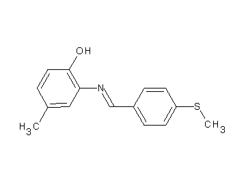 4-methyl-2-{[4-(methylsulfanyl)benzylidene]amino}phenol