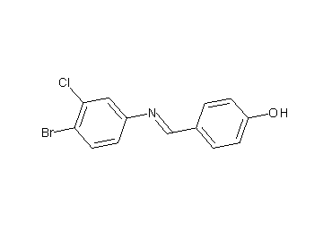 4-{[(4-bromo-3-chlorophenyl)imino]methyl}phenol