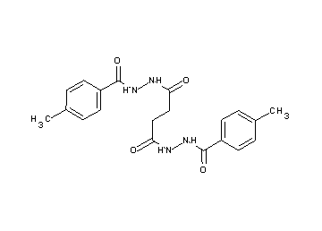N'1,N'4-bis(4-methylbenzoyl)succinohydrazide N'1,N'4-bis(4-methylbenzoyl)succinohydrazide