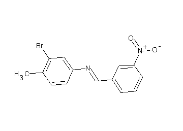 (3-bromo-4-methylphenyl)(3-nitrobenzylidene)amine (3-bromo-4-methylphenyl)(3-nitrobenzylidene)amine