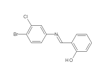 2-{[(4-bromo-3-chlorophenyl)imino]methyl}phenol