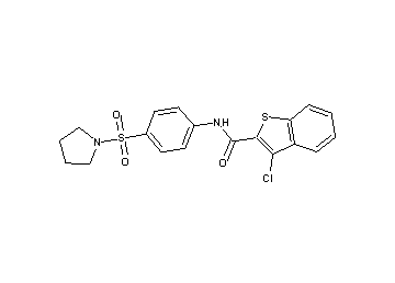 3-chloro-N-[4-(1-pyrrolidinylsulfonyl)phenyl]-1-benzothiophene-2-carboxamide