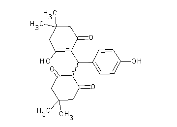 2-[(2-hydroxy-4,4-dimethyl-6-oxo-1-cyclohexen-1-yl)(4-hydroxyphenyl)methyl]-5,5-dimethyl-1,3-cyclohexanedione