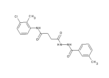 N-(3-chloro-2-methylphenyl)-4-[2-(3-methylbenzoyl)hydrazino]-4-oxobutanamide