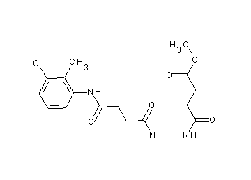 methyl 4-(2-{4-[(3-chloro-2-methylphenyl)amino]-4-oxobutanoyl}hydrazino)-4-oxobutanoate