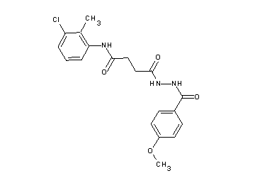 N-(3-chloro-2-methylphenyl)-4-[2-(4-methoxybenzoyl)hydrazino]-4-oxobutanamide