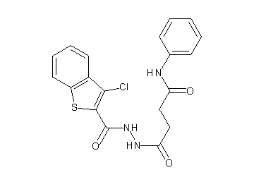 4-{2-[(3-chloro-1-benzothien-2-yl)carbonyl]hydrazino}-4-oxo-N-phenylbutanamide