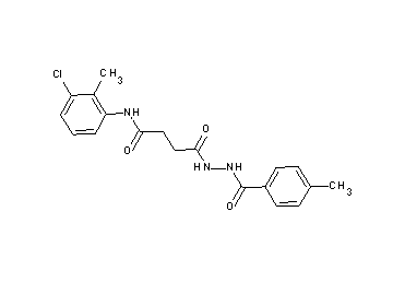 N-(3-chloro-2-methylphenyl)-4-[2-(4-methylbenzoyl)hydrazino]-4-oxobutanamide