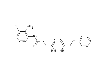 N-(3-chloro-2-methylphenyl)-4-oxo-4-[2-(3-phenylpropanoyl)hydrazino]butanamide