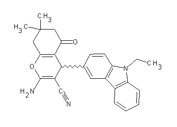 2-amino-4-(9-ethyl-9H-carbazol-3-yl)-7,7-dimethyl-5-oxo-5,6,7,8-tetrahydro-4H-chromene-3-carbonitrile