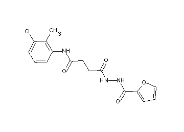 N-(3-chloro-2-methylphenyl)-4-[2-(2-furoyl)hydrazino]-4-oxobutanamide
