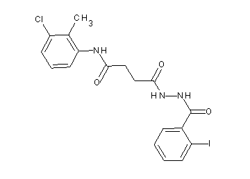 N-(3-chloro-2-methylphenyl)-4-[2-(2-iodobenzoyl)hydrazino]-4-oxobutanamide