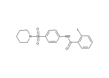 2-iodo-N-[4-(1-piperidinylsulfonyl)phenyl]benzamide