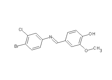 4-{[(4-bromo-3-chlorophenyl)imino]methyl}-2-methoxyphenol